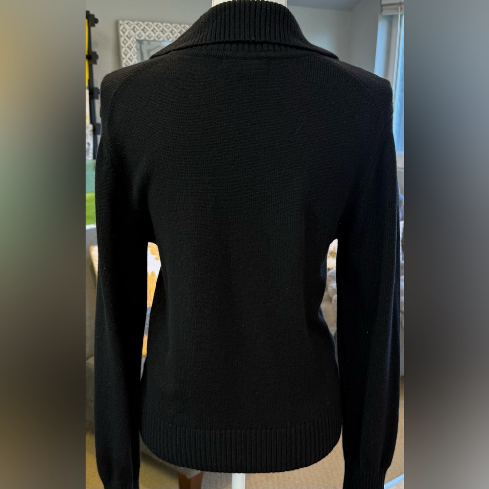 Athleta Alpine Collar Sweater Black merino wool and cashmere blend - Picture 2 of 5